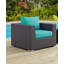 Fauteuil d'extérieur en rotin avec coussins Convene-865292121