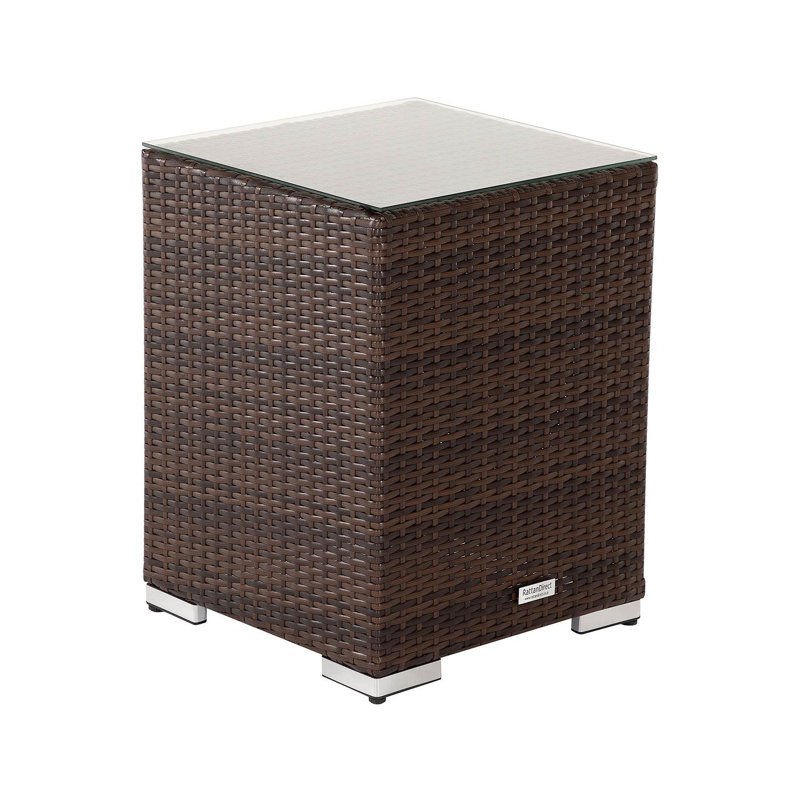 Farrar 2 Seater Rattan Conversation Set, Chocolate/Coffee Cream
