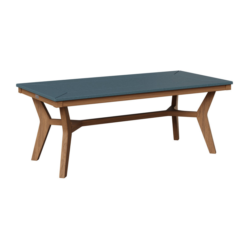 Table basse berlinoise Berlin, Acajou antique, Ardoise