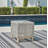 Breshae Square Metal Outdoor Side Table , 21.63'' in. W 21.63'' in. D