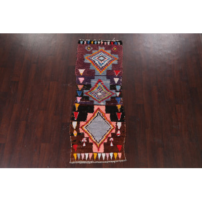 Tapis de couloir marocain oriental noué à la main 2 x 7