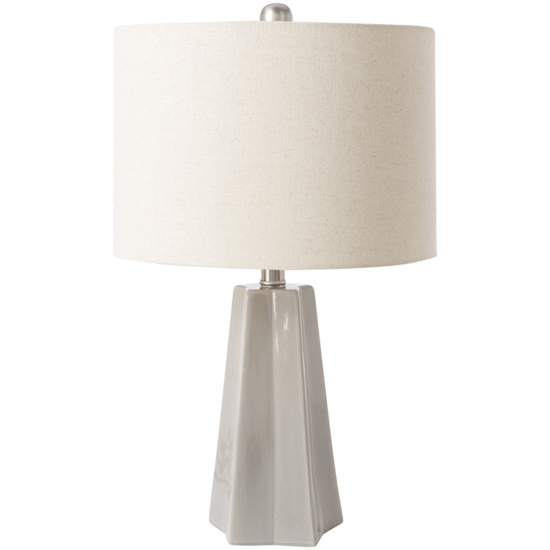 Lampe de table en céramique Magalie, gris