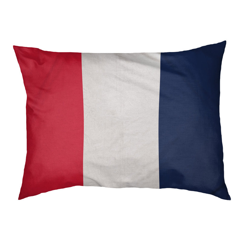 Oreiller pour chien Philadelphia, Grand (l 40 po x P 30 po x H 14 po), Rouge / blanc / bleu marine