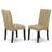 5 Piece Modern Dining Table Set Includes a Rectangle Wooden Table and 4 Brown Linen Fabric Upholstered Parson Chairs, 36x60 Inch, Cappuccino-1367329166-1418154994-1367329161