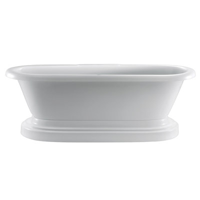 Corinne 72.87'' x 30.75'' Freestanding Soaking Acrylic Bathtub