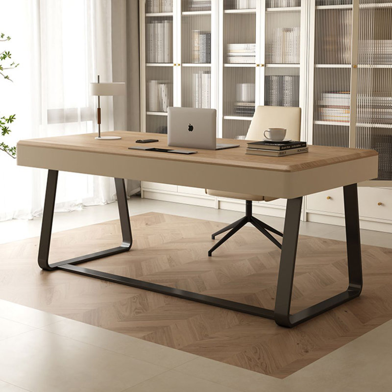 Bureau d'écriture avec tiroirs Burlywood, 29.53"H*78.74"W*27.56"D