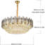 24" 8-Lights Round Chandelier with K9 Crystal Accents Dimmable