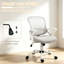 Chaise de bureau pivotante en filet à dossier moyen, chaise de bureau ergonomique avec fonction berçante et roulettes