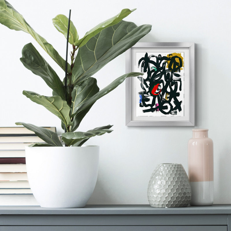 Graffiti Pop I -Framed Print, 28.5" H x 20.5" W, Silver