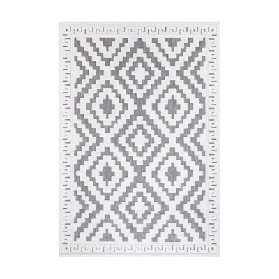 Avon Rug Grey Cream Large Area Rug, Non Slip Hallway Runner, Soft Carpet Door Mat for Living Room, Bedroom & Kitchen