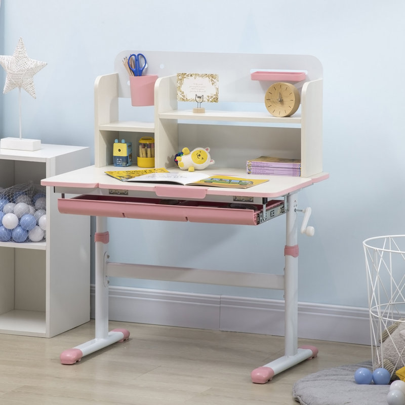 Bureau d'étude en bois pour enfants, table d'étude pour enfants à hauteur réglable, bureau d'écriture pour étudiants