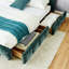 Upholstered Bed With Headboard, Storage Drawers-2042800482