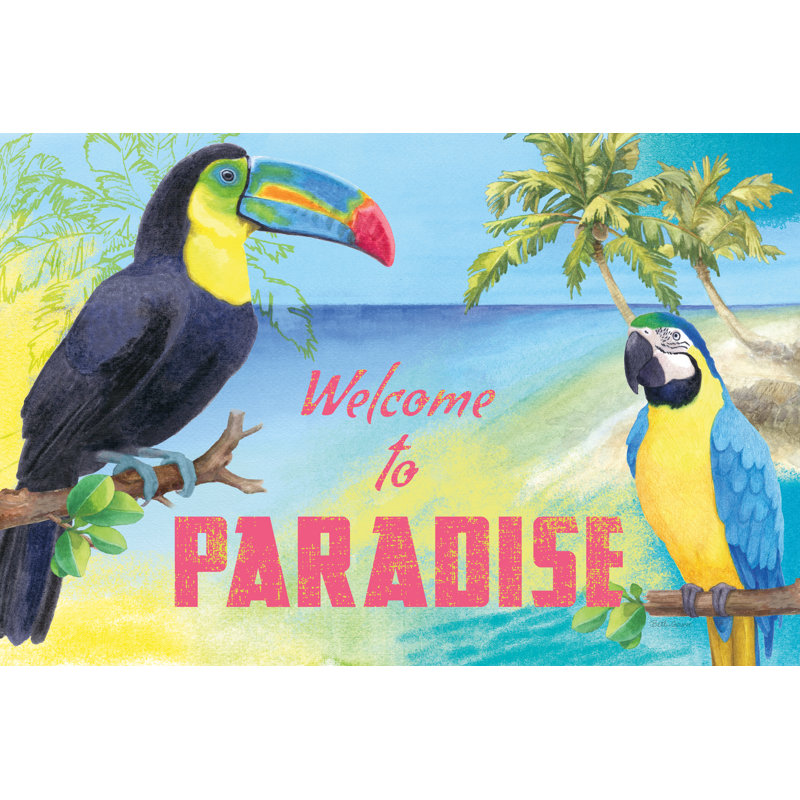 Island Time Toucan by Beth Grove - Wrapped Canvas Print, 51cm H x 76cm W x 3.8cm D