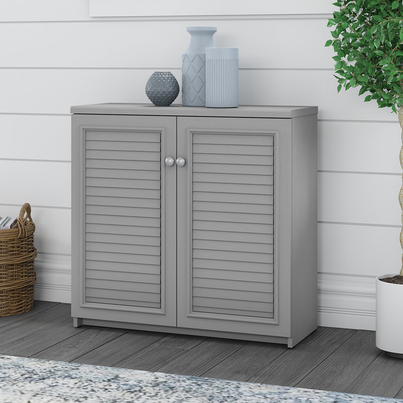 Waelder 32'' Wide 3 - Shelf Storage Cabinet, Cape Cod Gray
