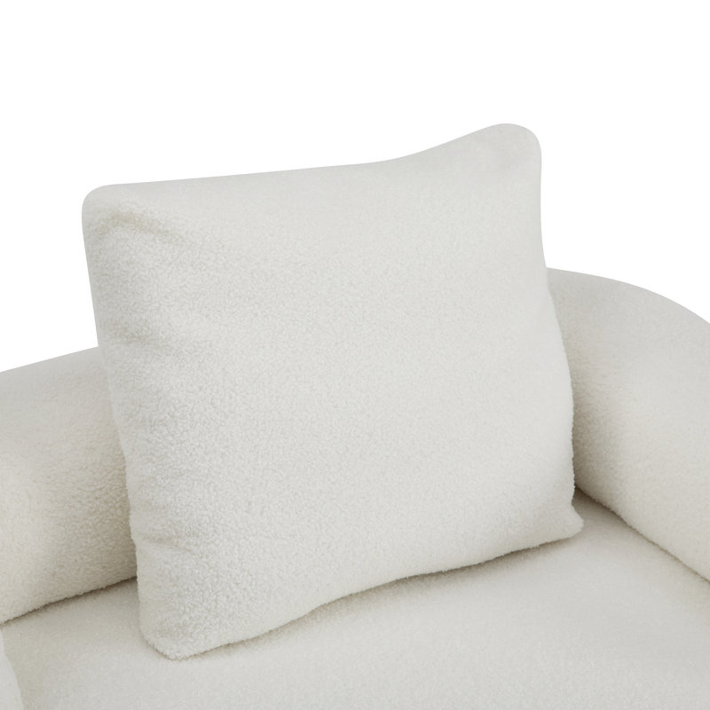  Canapé rembourré 78 po avec coussins Nuoya, Beige
