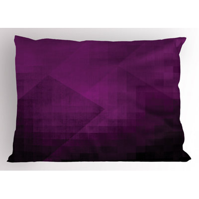 Black/Purple Polyester Microfiber Piece Sham