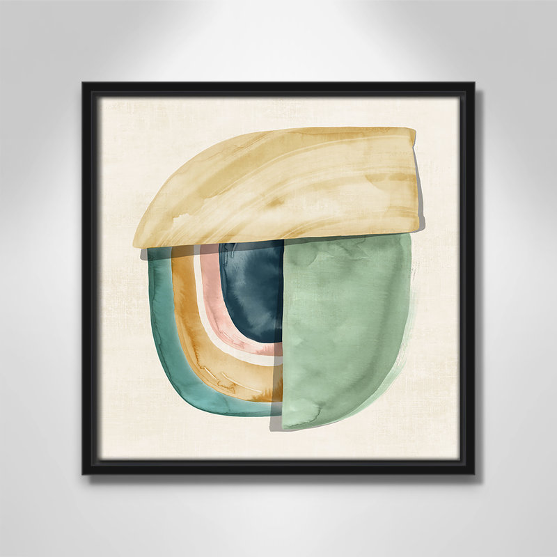 Shape Form II by Emma Peal - Graphic Art on Canvas, Black Framed Canvas, 13.5" H x 13.5" W x 2" D
