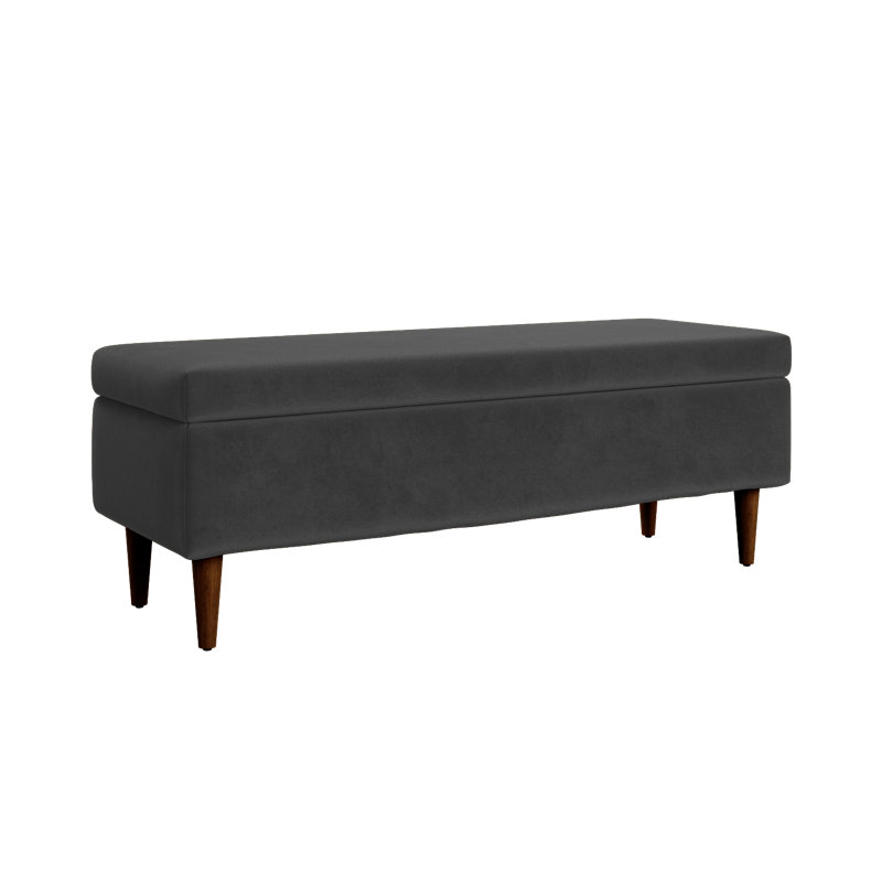 Essential Storage Bench, Ash Recycled Velvet, Dark Brown