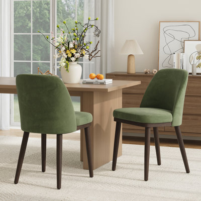 Chaise rembourrée en bois massif avec tissu doux