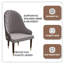 Chaise rembourrée en cuir avec structure et pieds en bois d'hévéa Simoneau Simoneau Collection Simoneau-106361996