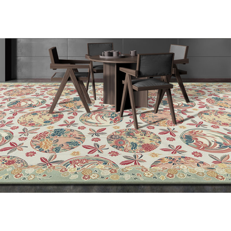 Aubusson Renaissance Wool Floral Area Rug