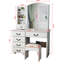 Elegant Vanity With Lights And Table - 3 Color Options, Abundant Cube Box Quality Mirror Desk Adjustable, Spacious 6,