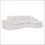 Canapé modulaire en forme de L de 107 po avec repose-pieds mobile en forme de L pour salon, canapé confortable avec coussins décoratifs et bricolage