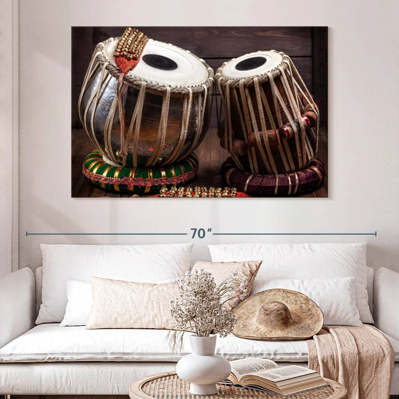 Abarca Tabla Drums And Bells, 34" H x 51" W