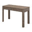 Bureau rectangulaire cannelé de 48 po de large en chêne gris antique Mendoza