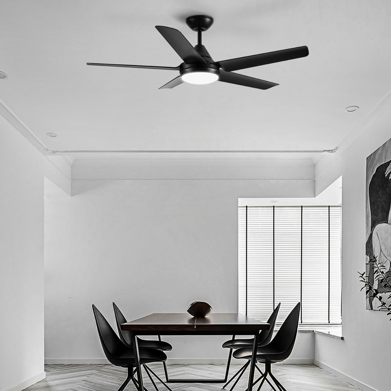 Ventilateur de plafond à DEL moderne 48 "avec télécommande YUHAO