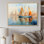 Bateau abstrait maritime, symphonie maritime III, art mural sur toile