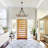 8-light Dimmable Wagon Wheel Rattan Chandelier-725005565-719123026