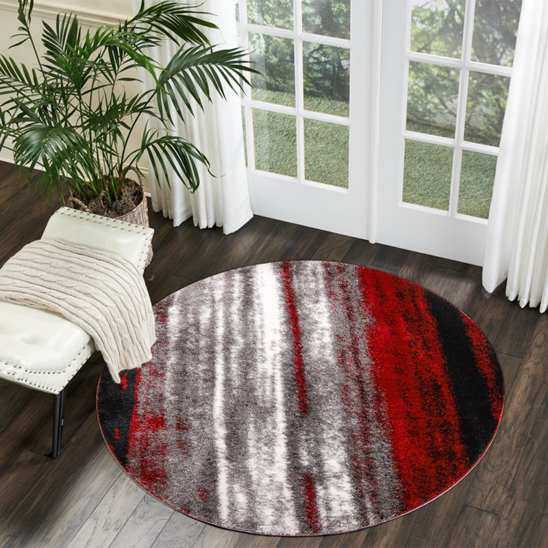 Hatter Abstract Indoor Rug, Round 7'7"