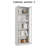 Wilma White Book Cabinet Storage Bookcase, 5-Tier Modern Bookshelves With 3 Large Drawer And Glass Door(2C+D)