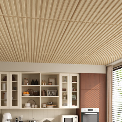Panneau de lattes en PVC 2 x 4 pi Homlux