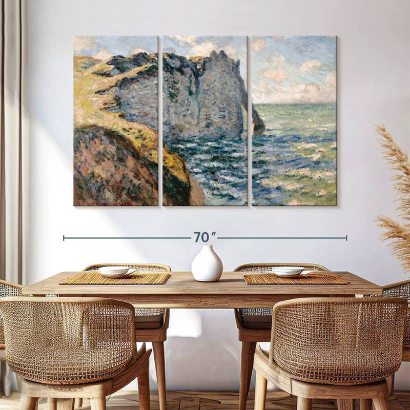 Gillard la falaise d'Aval Etretat, H 42 po x l 65 po