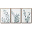 «Blue Botanical Wash I», ensemble de 3 cadres flottants sur toile-97759157-97759158