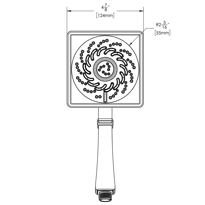 Rainier Exhilaration Multi Function Handheld Shower Head, Polished Chrome, 2.0 GPM