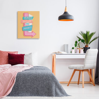 «Make Yourself The priorité», art mural sur toile par Nancy McKenzie