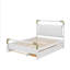 Grand lit plateforme en bois avec rangement, 2 grands tiroirs et un lit gigogne coulissant T-XL-117322680