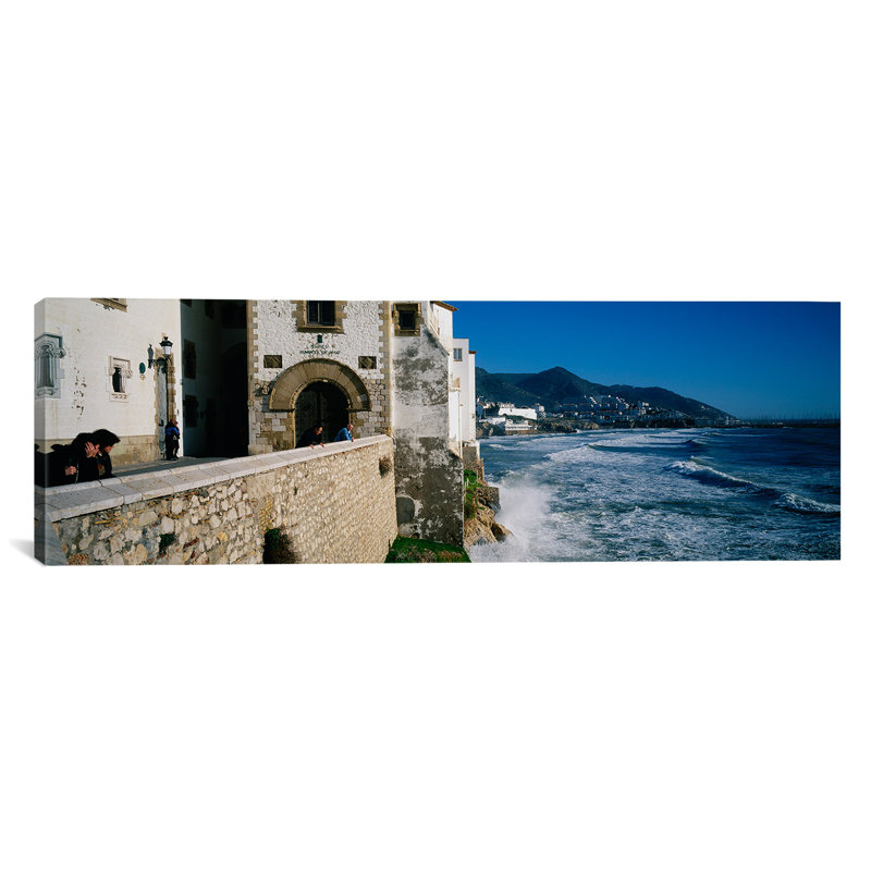 Sitges, Espagne - reproduction de photo sur toile, H 24 po x l 72 po x P 1,5 po, Toile tendue