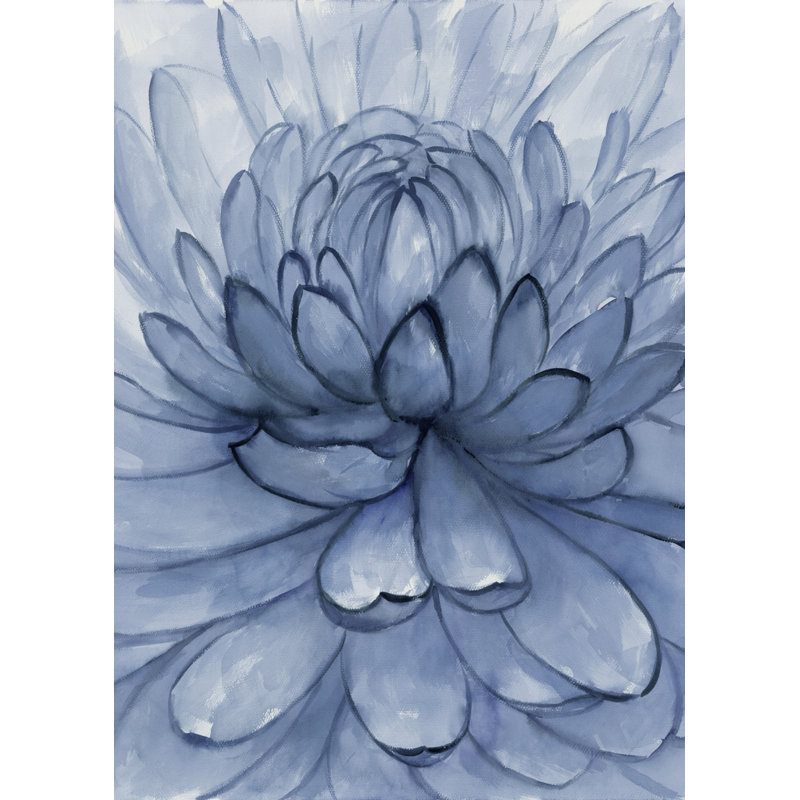 Imprimé mat à motif de fleurs bleues | Décoration intérieure