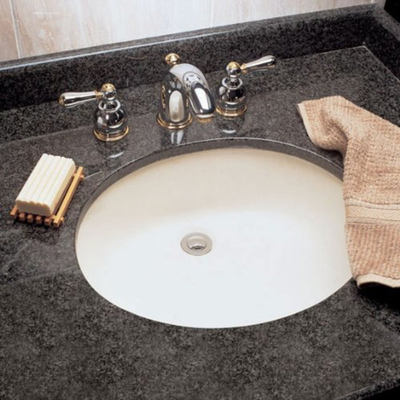 American Standard 14.125'' Ceramic Oval Bathroom Sink with Overflow, Fawn Beige