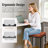 Borough 24'' Brown Modern Kitchen Counter Stool with Upholstered Faux Leather & Footrest-72244469-115273439-55602656