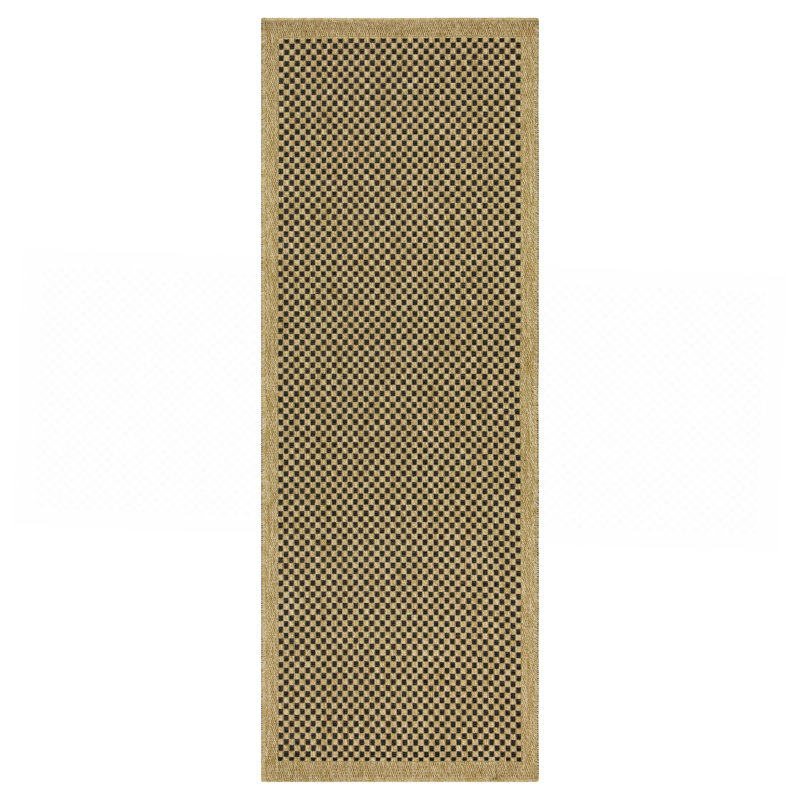 Tapis noir intérieur / extérieur, Tapis de couloir 2 pi 7 po x 7 pi 3 po
