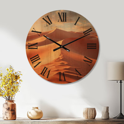 Grande horloge murale égyptienne en bois égyptien