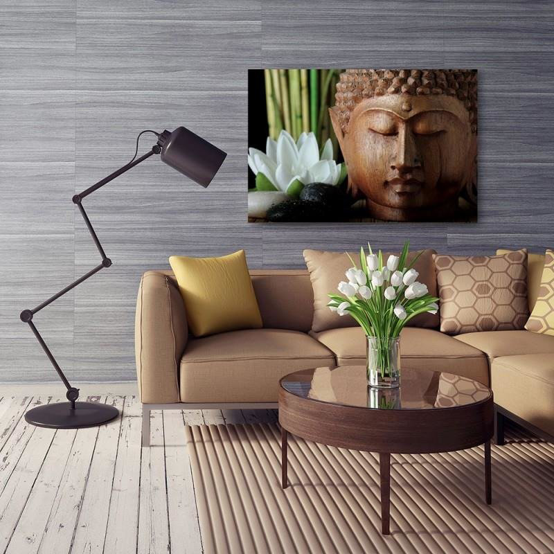 Buddha Zen Orient' - Wrapped Canvas Print, 80cm H x 120cm W