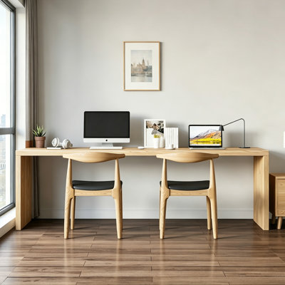 Modern Simple Burlywood Solid Wood Desks
