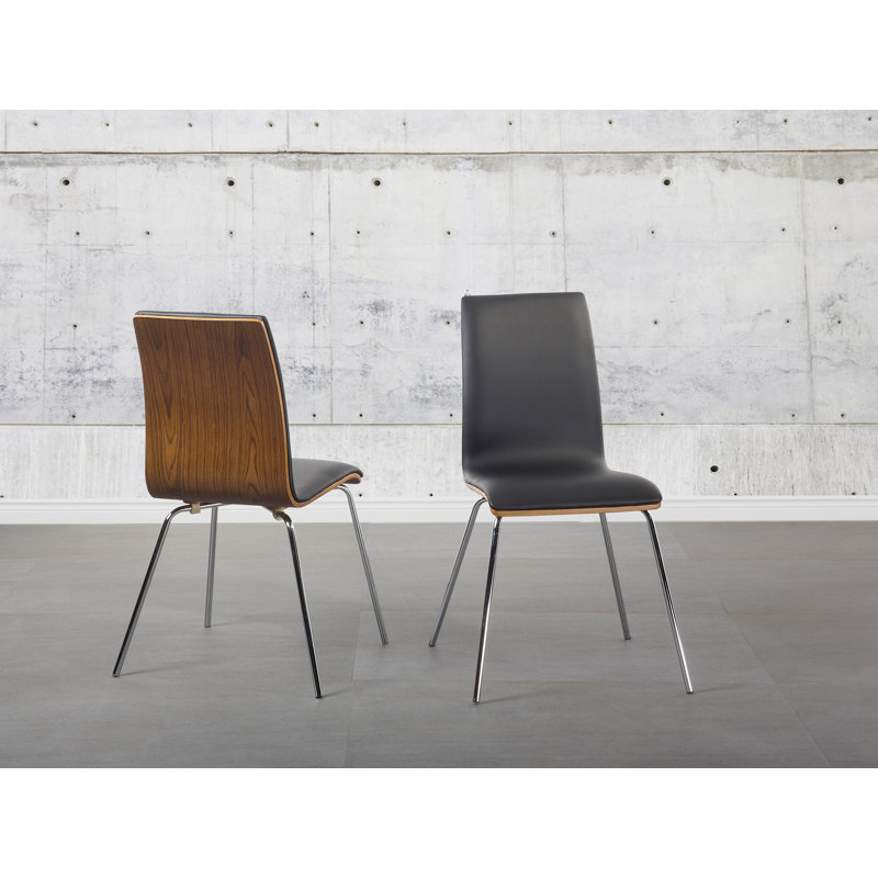 Hendrix 44cm H Upholstered Parsons Chair, Dark Brown