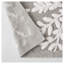 Tapis de bain en coton gris touffeté à motif floral, 61 cm x 152 cm